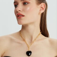 Black Heart Necklace