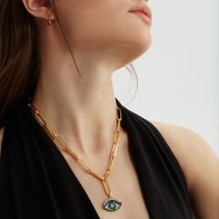 Green Evil Eye Necklace