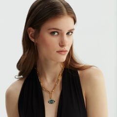 Green Evil Eye Necklace
