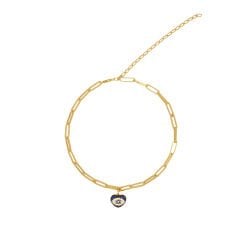 Evil Eye With Heart Necklace