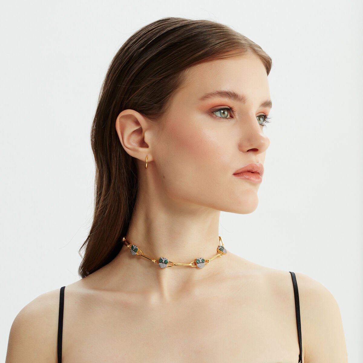 In Line Owls Necklace