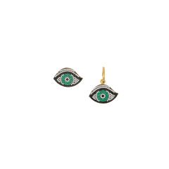 Green Evil Eye Earrings