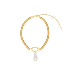 Shiny Baroque Pearl Choker